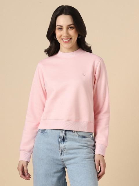 Allen Solly Full Sleeve Solid Women Sweatshirt