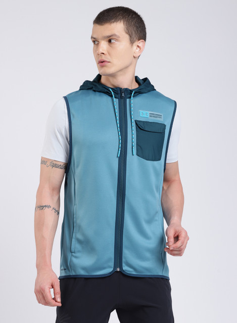 UNDER ARMOUR Sleeveless Solid Men Sweatshirt