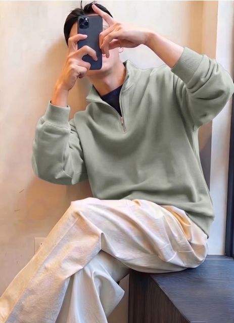 Trend Twist Men Full Sleeve Self Design Sweatshirt - Image 8