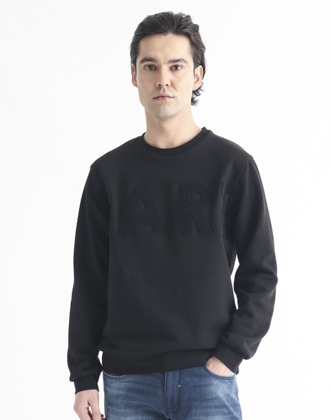 Rare Rabbit Full Sleeve Solid Men Sweatshirt