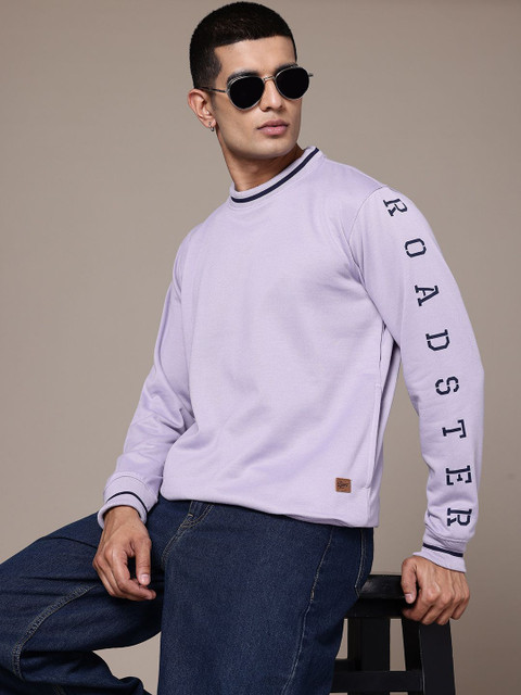 Roadster Full Sleeve Solid Men Sweatshirt