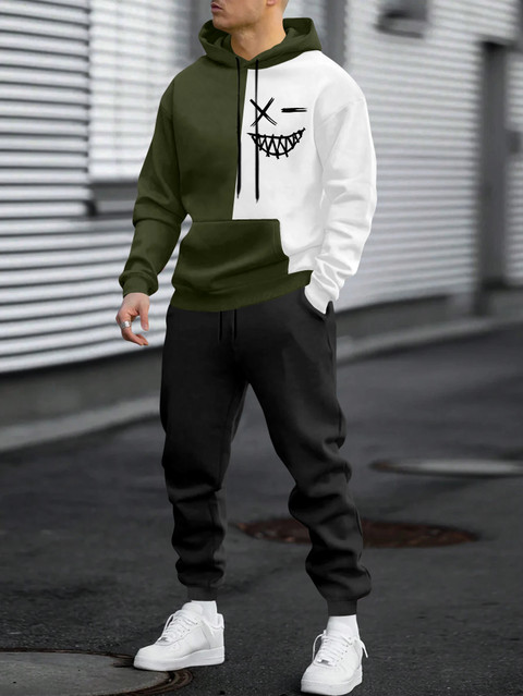 Trend Twist Full Sleeve Color Block Men Sweatshirt