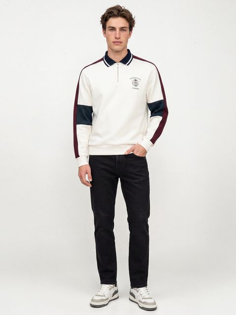 RED TAPE Men Full Sleeve Color Block Sweatshirt - Image 7