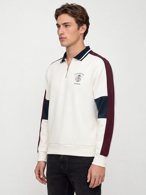 RED TAPE Men Full Sleeve Color Block Sweatshirt - Image 5