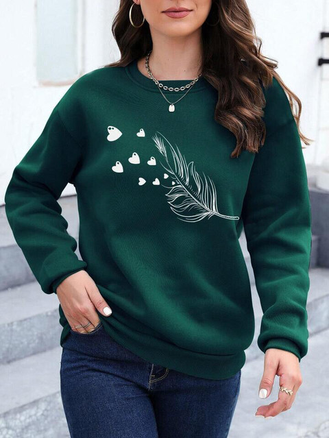 KASHIANXSTYLE Full Sleeve Printed Women Sweatshirt