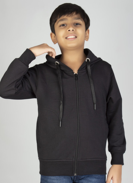ADBUCKS Full Sleeve Solid Boys Sweatshirt Buy Black ADBUCKS Full