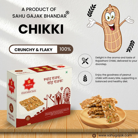 Sahu Gajak Bhandar Roasted Peanuts Chikki 350g Peanut Gud Chiki Chikkis  Bar Box