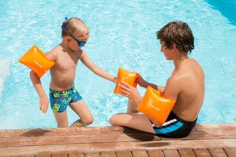 Royals Swimming Stuff for Kids (Arm Float Big, to 12 Years) Swim  Floatation Belt