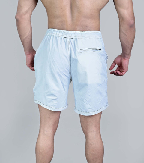 Keepfit men's white swimming shorts with 3 pockets Solid Men