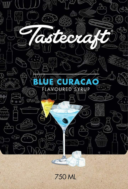 TasteCraft Premium Flavoured Mocktail Syrup-750ml (Blue Curacao