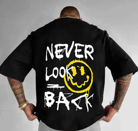 TeeTops Typography Men Round Neck Black T-Shirt Buy TeeTops