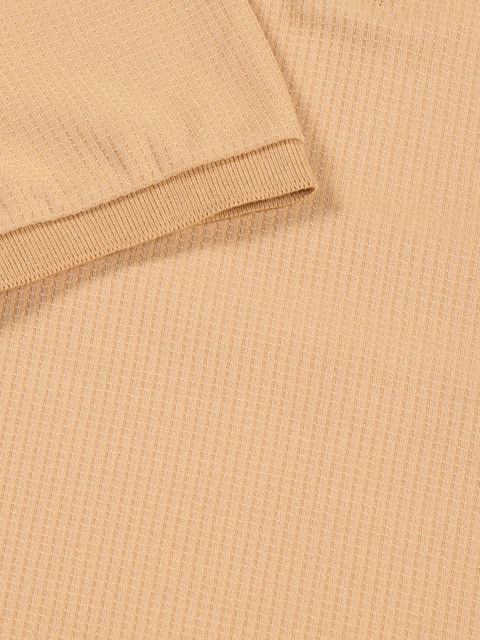 THOMAS SCOTT Solid Men Polo Neck Beige T-Shirt