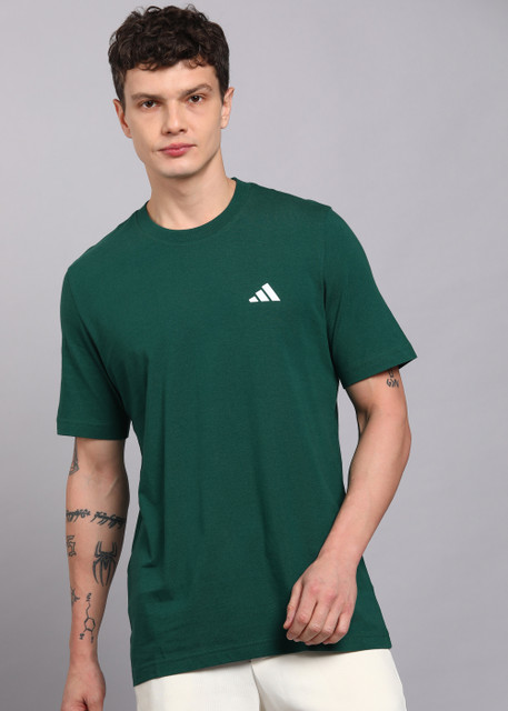 ADIDAS Solid Men Crew Neck Dark Green T-Shirt Buy ADIDAS Solid
