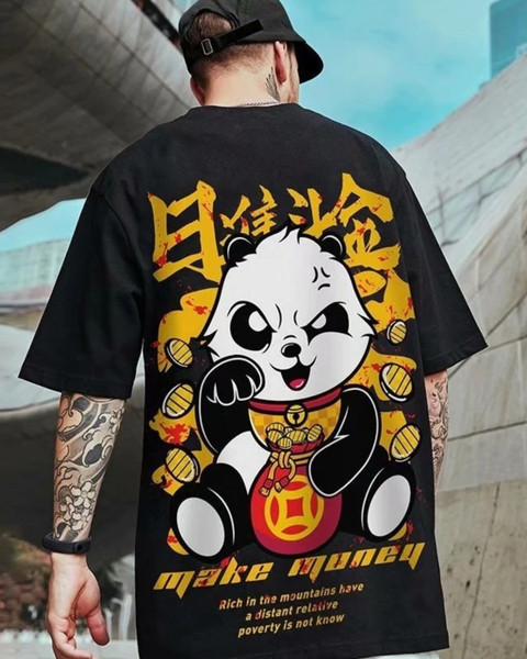 Crazybee Graphic Print Men Round Neck Black T-Shirt - Buy Crazybee