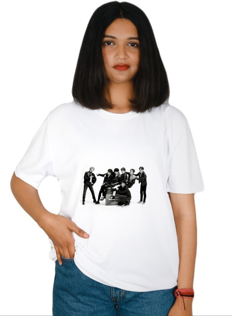 KUDEMOTAK Printed Women Round Neck White T-Shirt Buy KUDEMOTAK