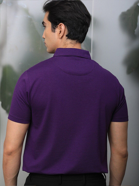 Rare Rabbit Purple Polo Neck Top RARE RABBIT Solid Men Polo Neck