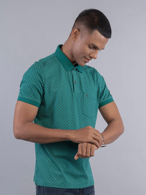TURTLE Printed Men Polo Neck Green T-Shirt Buy TURTLE Printed