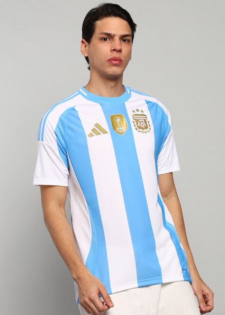 ADIDAS Striped Men Round Neck White T-Shirt Buy ADIDAS Striped