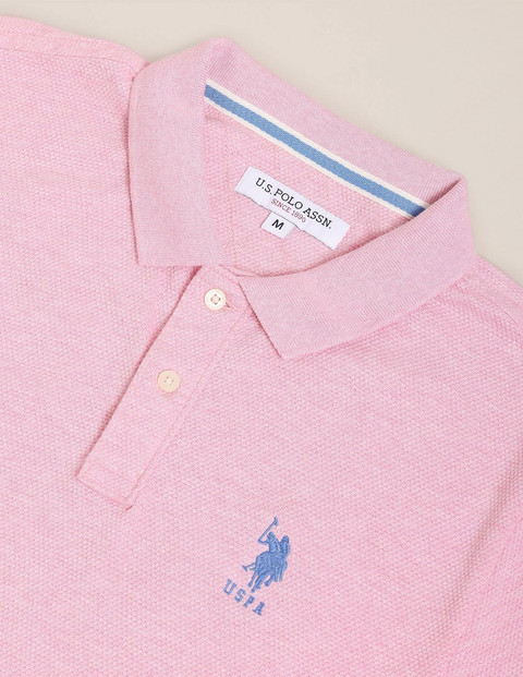 POLO Solid Men Polo Neck Pink T-Shirt Buy POLO