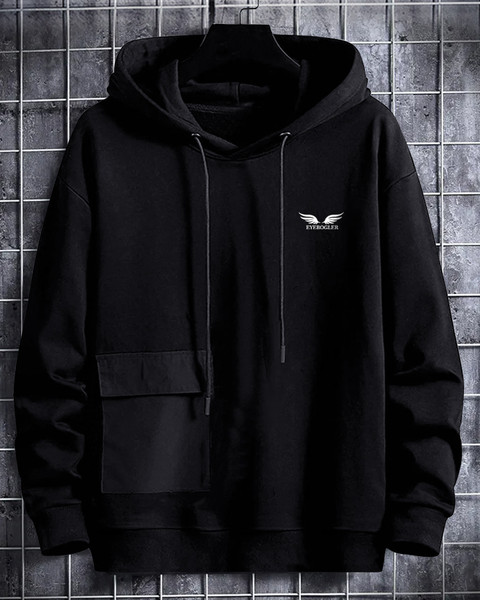 EyeBogler Printed Men Hooded Neck Black T-Shirt Buy EyeBogler