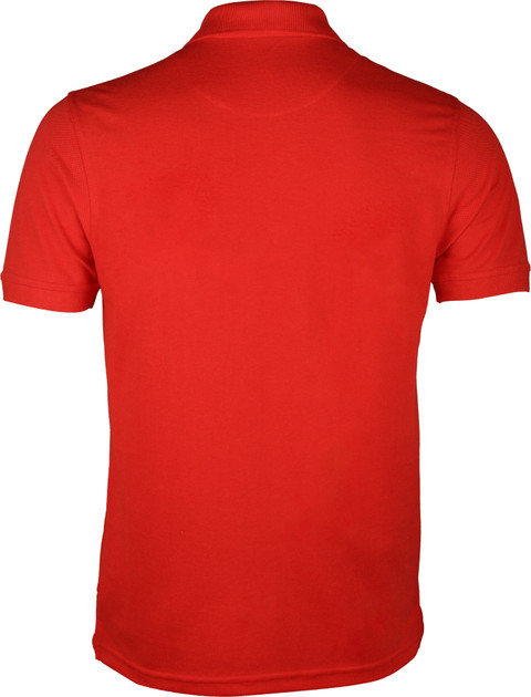 UQVV Solid Men Polo Neck Red T-Shirt