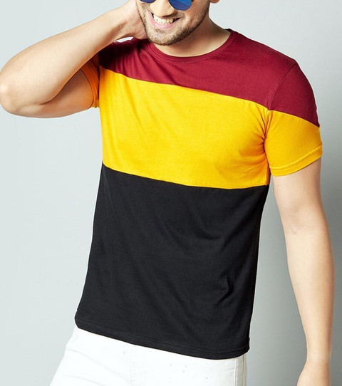 TEE TREE Graphic Print Men Round Neck Black, Yellow T-Shirt