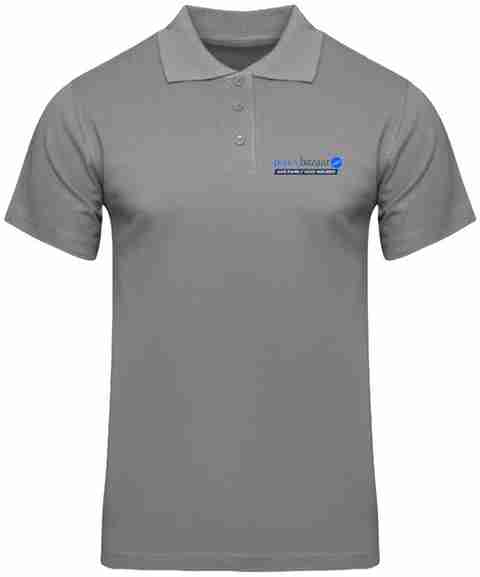 Buy PrintHolic Solid Couple Polo Neck Grey T-Shirt Online at Best