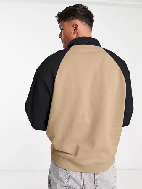 Jump Cuts Men Printed Polo Neck Cotton Blend Beige T-Shirt - Image 7