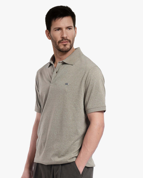 RARE RABBIT Solid Men Polo Neck Dark Green T-Shirt