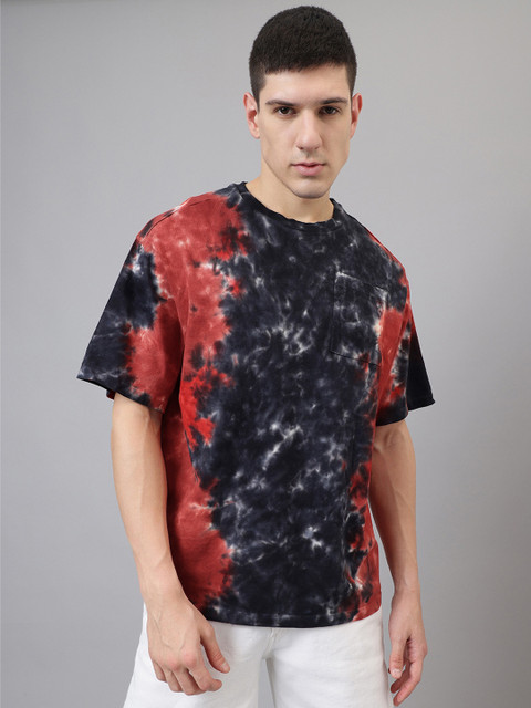 Free Authority Tie & Dye Men Round Neck Multicolor T-Shirt - Buy