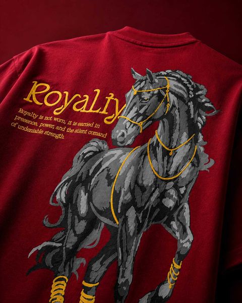 RYNIX Men Typography Round Neck Pure Cotton Maroon T-Shirt - Image 8
