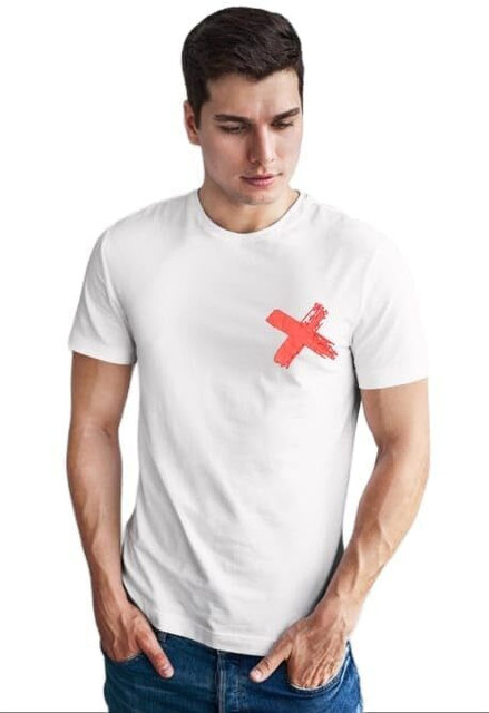 D'yavol Printed Men Round Neck White T-Shirt