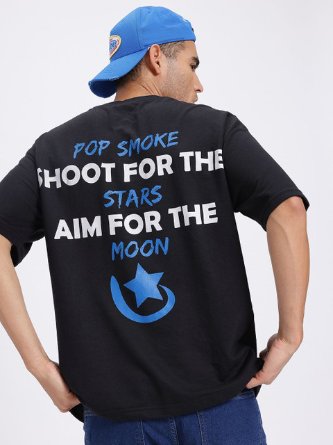 Glitchez Printed Men Round Neck Black T-Shirt - Buy Glitchez