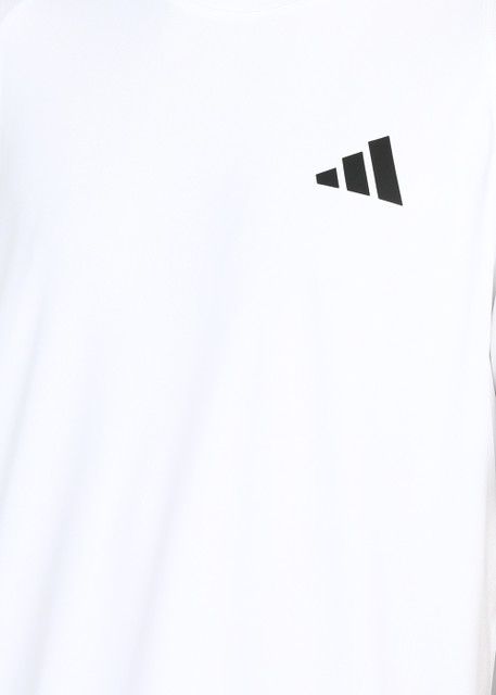 ADIDAS Solid Men Round Neck White T-Shirt Buy ADIDAS Solid Men