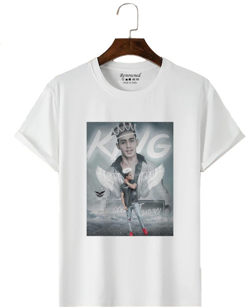 Renowned Printed Men Round Neck White T-Shirt Buy Renowned