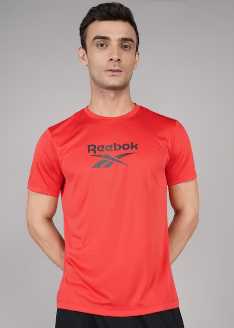 REEBOK Graphic Print Men Round Neck Red T-Shirt