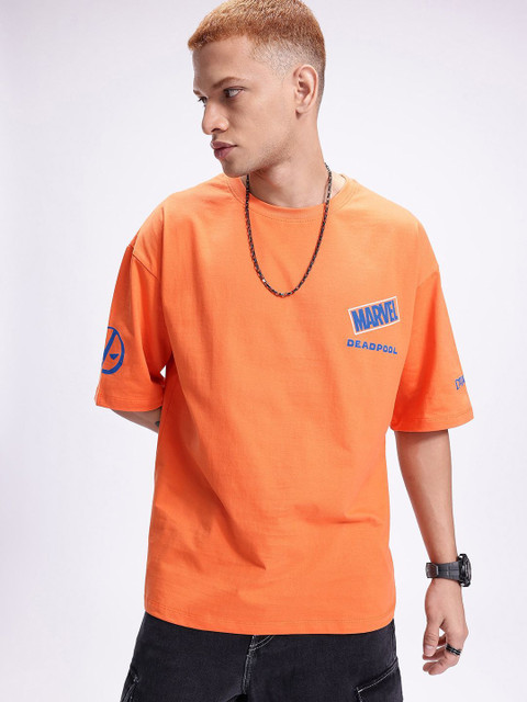 Kook N Keech Marvel Printed Men Round Neck Orange T-Shirt Buy