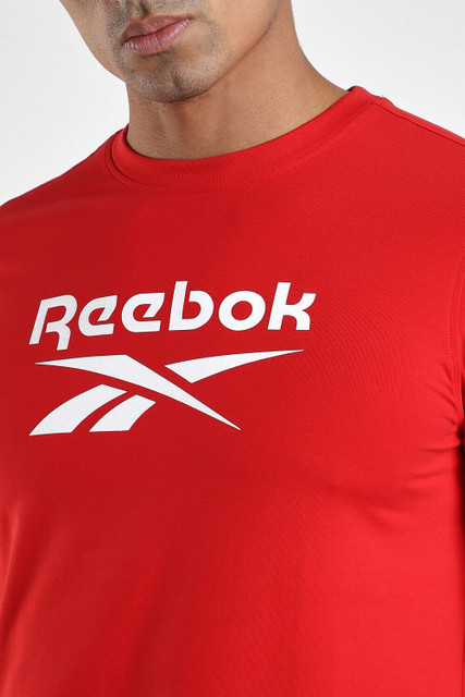 REEBOK Printed Men Round Neck Red T-Shirt Buy REEBOK Printed Men