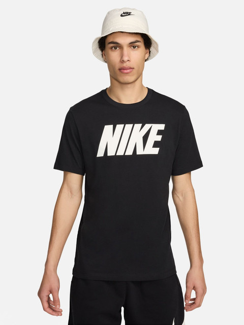 NIKE Printed Men Round Neck Black T-Shirt Buy NIKE Printed Men