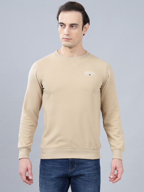CANTABIL Full Sleeve Self Design Men Sweatshirt