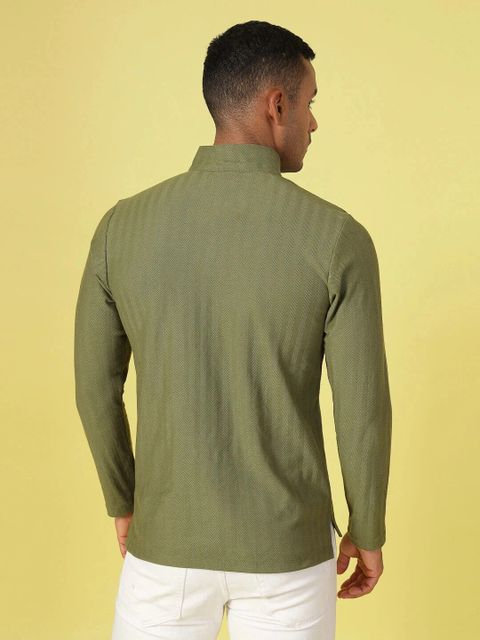 SHISHIKUI BLT GREEN シシクイ ロンT Tシャツ グリーン ganji Solid Men Zip Neck Light Green T-Shirt - Buy ganji Solid Men