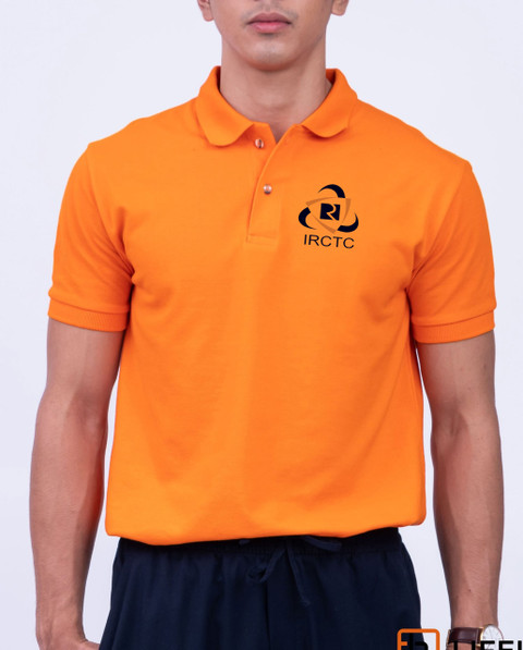 Snk clothes Graphic Print Men Polo Neck Orange T-Shirt