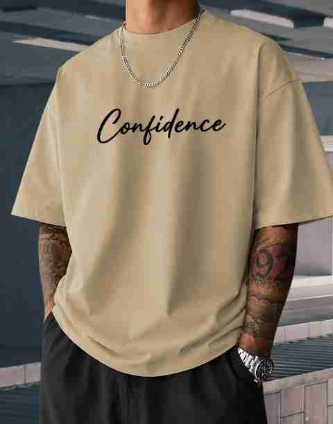DAM HOOVER Men Beige Cotton Blend Typography T-Shirt - Image 5