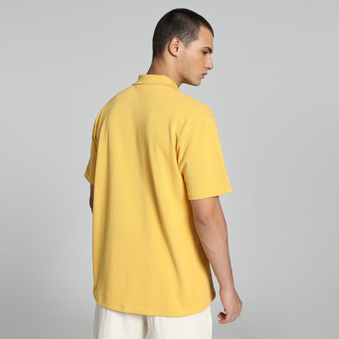 PUMA Solid Men Polo Neck Yellow T-Shirt - Buy PUMA Solid Men Polo