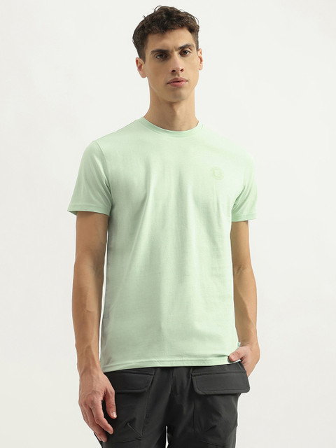 United Colors of Benetton Solid Men Round Neck Green T-Shirt Buy