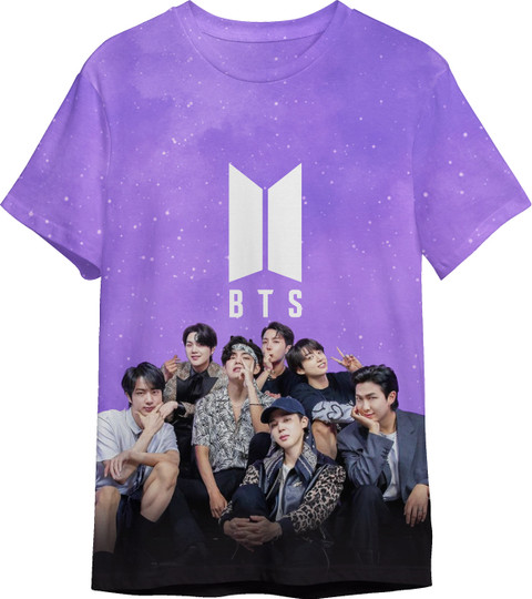 FUNKY MONKEY Graphic Print Men Round Neck Purple T-Shirt