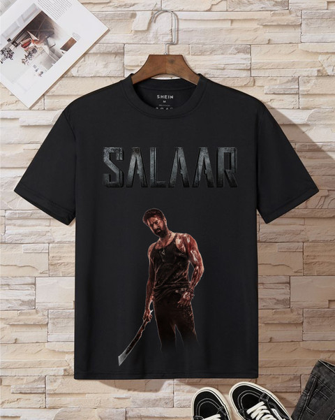 Deccan Store Printed, Typography Men Round Neck Black T-Shirt