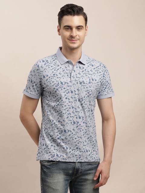 TURTLE Printed Men Polo Neck Grey T-Shirt Buy TURTLE Printed Men