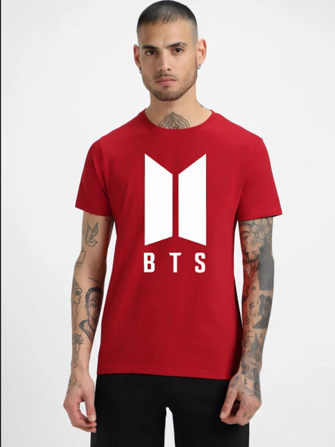 hesha Printed Men Round Neck Red T-Shirt