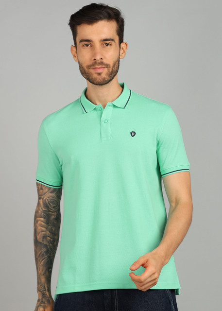 VAN HEUSEN SPORT Solid Men Polo Neck Light Green T-Shirt Buy VAN